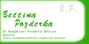 bettina pozderka business card